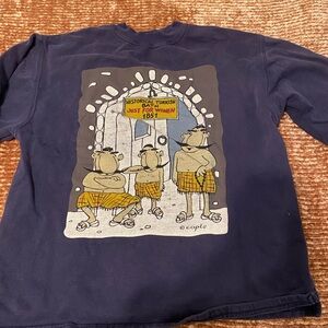 Thrifted Navy Graphic Sweatshirt